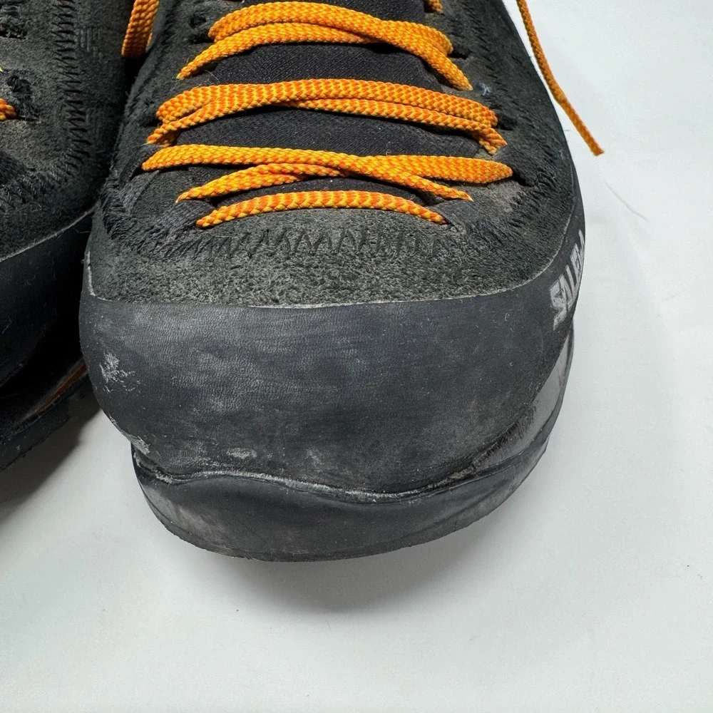 Salewa Mountain Trainer 2 GTX Hiking Shoe Black Orange Gore-tex Vibram Men's 8.5